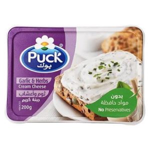 PUCK CREAM CHEESE GARLIC & HERBS 200 G